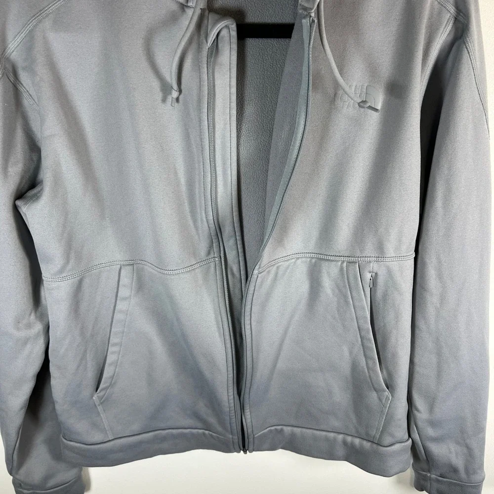 The North Face Men's Gray Full‎ Zip Hoodie Jacket Size Small outdoor hiking